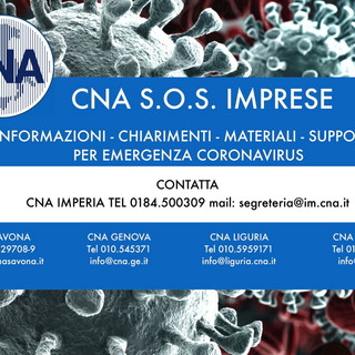 Cna Imperia: uno sportello ‘Sos Imprese’ per fornire supporto e dare risposte agli imprenditori