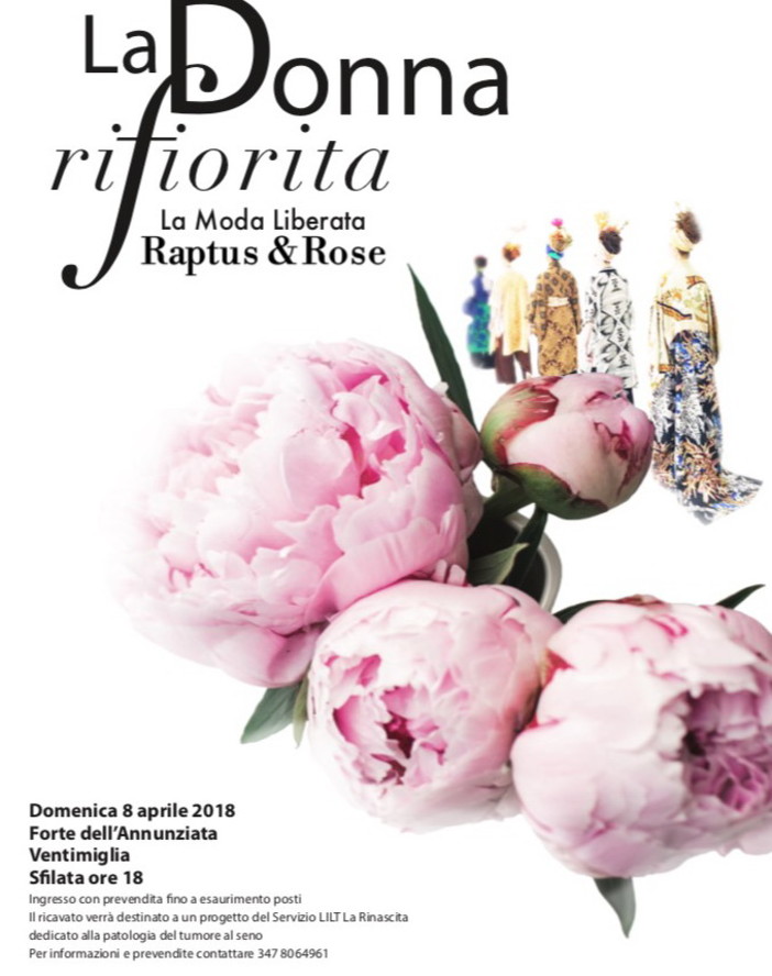 Ventimiglia: domenica pomeriggio al Forte dell'Annunziata la sfilata 'La donna rifiorita'