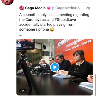 Il tweet di Lady Gaga Il tweet di Lady Gaga
