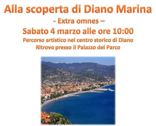 Sabato prossimo nuovo appuntamento ‘Alla scoperta di Diano Marina", ritrovo è presso il Palazzo del Parco