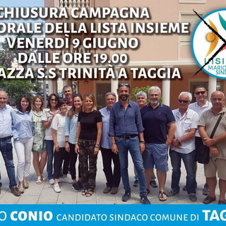 Elezioni Amministrative a Taggia: questa sera la chiusura della campagna elettorale della lista 'Insieme'
