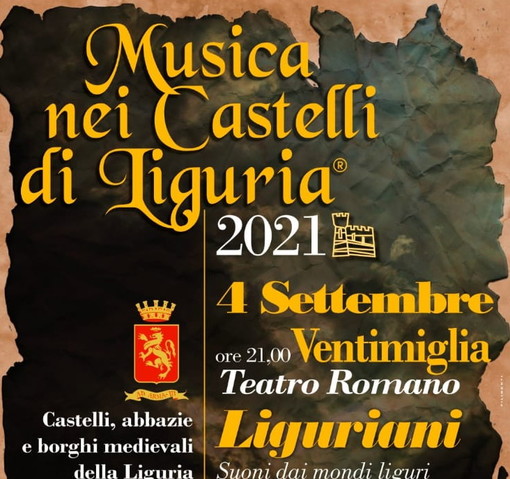 Ventimiglia: questa sera alle 21 al Teatro Romano lo spettacolo 'Suono dai mondi liguri' con i 'Liguriani'