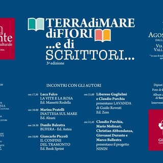 Vallecrosia: mercoledì prossimo, la 3a edizione di 'Terra di mare, di fiori... e di scrittori...'