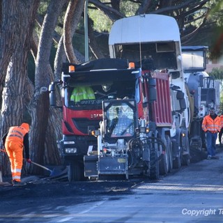 Le immagini dei lavori in via Padre Semeria (foto Bonomo) Le immagini dei lavori in via Padre Semeria (foto Bonomo)