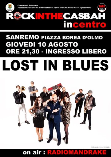 Sanremo: Rock in the Casbah scende in centro con il live dei Lost in Blues