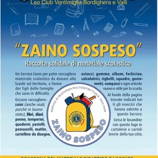“Zaino Sospeso”: Lions e Leo insieme a Vallecrosia per sostenere le famiglie in difficoltà “Zaino Sospeso”: Lions e Leo insieme a Vallecrosia per sostenere le famiglie in difficoltà