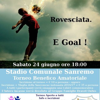 “La Sindrome di Dravet va presa di petto”, sabato 24 giugno torneo benefico amatoriale al ‘Comunale’ di Sanremo “La Sindrome di Dravet va presa di petto”, sabato 24 giugno torneo benefico amatoriale al ‘Comunale’ di Sanremo