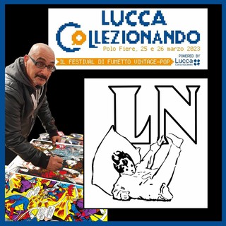 L'illustratore sanremese Larry Camarda a Lucca Collezionando ospite dello stand 'Little Nemo' Art Gallery