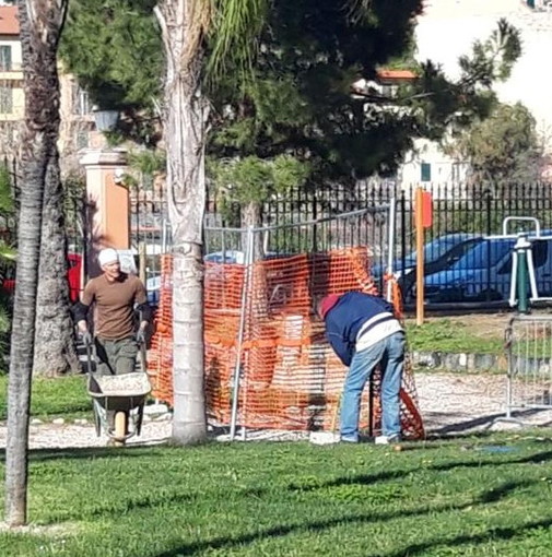 Ventimiglia: partiti i lavori per il nuovo laghetto ai giardini pubblici, Scullino "Altro impegno rispettato" (Foto)
