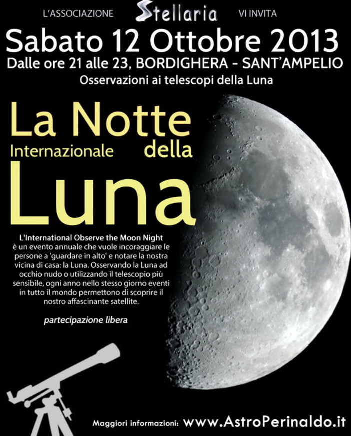 Bordighera: sabato prossimo una serata di osservazione astronomica alla Chiesa di Sant'Ampelio Bordighera: sabato prossimo una serata di osservazione astronomica alla Chiesa di Sant'Ampelio