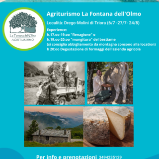 Molini di Triora: le fattorie del gusto di Confesercenti, domani appuntamento a La Fontana dell’Olmo Molini di Triora: le fattorie del gusto di Confesercenti, domani appuntamento a La Fontana dell’Olmo