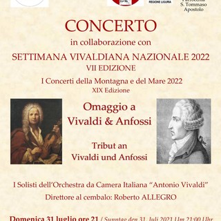 Dolcedo: domenica il concerto “Omaggio a Vivaldi &amp; Anfossi” nella chiesa di San Tommaso Apostolo