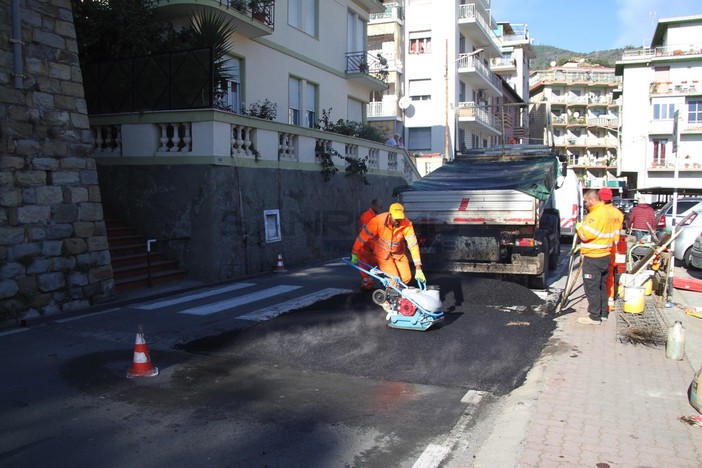 I lavori in via Dante Alighieri