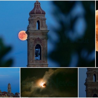 Cervo: le foto di Marcello Nan a 'confronto' tra la 'Luna Piena' di giovedì e quella 'Rossa' di ieri