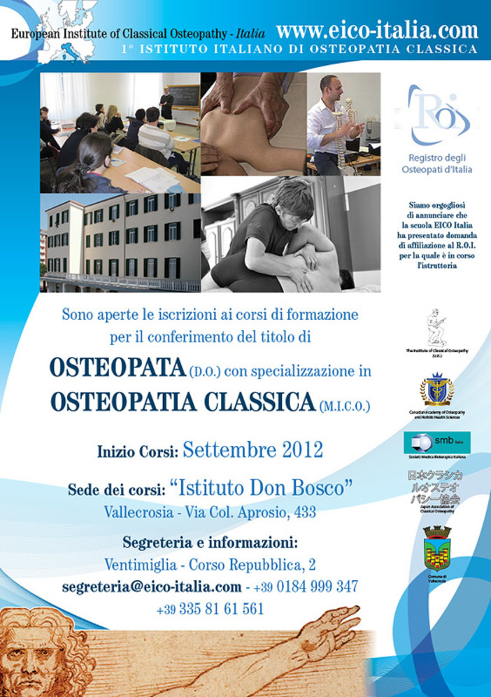La locandina dei corsi La locandina dei corsi
