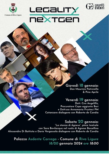 Legalità ed esperienze: serie di ospiti di caratura nazionale per parlarne in 'Legality Next Gen' Legalità ed esperienze: serie di ospiti di caratura nazionale per parlarne in 'Legality Next Gen'