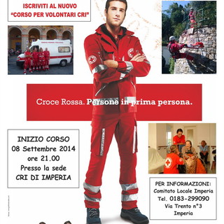 Imperia: attivato il corso di formazione per nuovi volontari della Croce Rossa Italiana