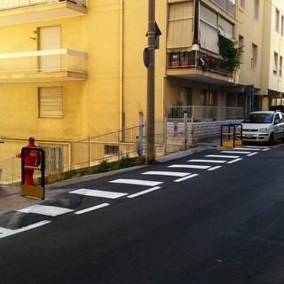 La nuova segnaletica orizzontale a San Martino