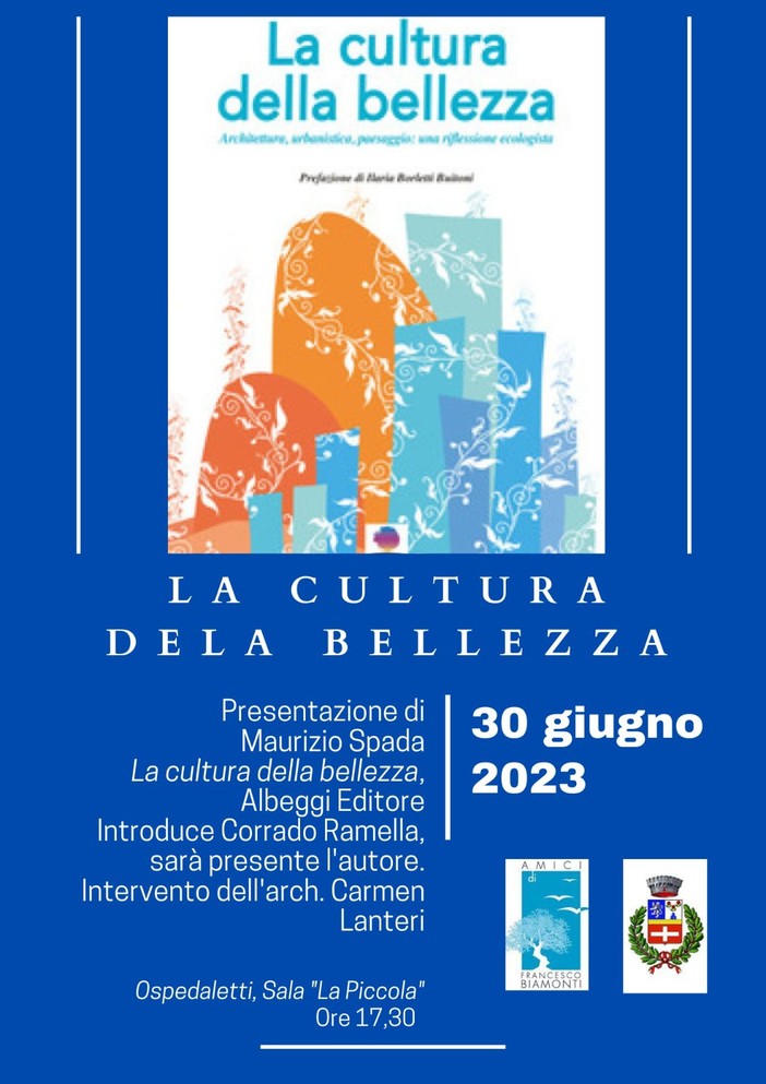 Ospedaletti: a La Piccola la presentazione del libro “La cultura della bellezza” di Maurizio Spada
