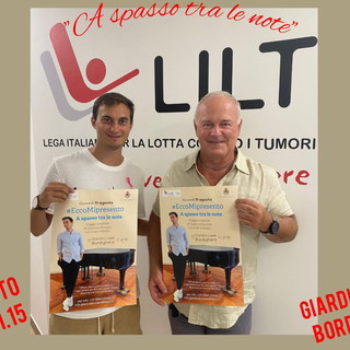 'Lilt e Musica insieme': Gianluca Burzese ai Giardini Lowe di Bordighera 'A spasso tra le note' 'Lilt e Musica insieme': Gianluca Burzese ai Giardini Lowe di Bordighera 'A spasso tra le note'