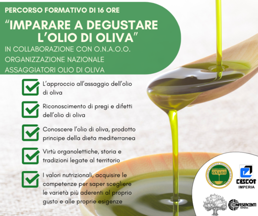 A Imperia il corso dell'Organizzazione Nazionale Assaggiatori di Olio di Oliva A Imperia il corso dell'Organizzazione Nazionale Assaggiatori di Olio di Oliva