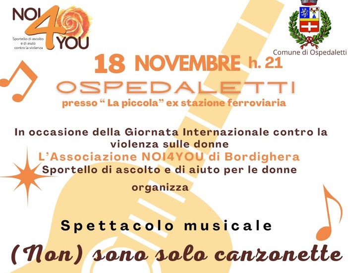 Giornata internazionale contro la violenza sulle donne, concerto  della M.H. band a Ospedaletti