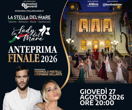 La Stella del Mare 2026, anteprima al Roof Garden del Casinò di Sanremo con Pretelli La Stella del Mare 2026, anteprima al Roof Garden del Casinò di Sanremo con Pretelli