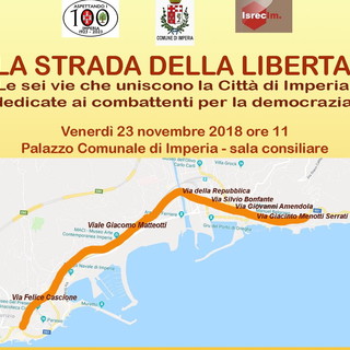 Imperia: venerdì prossimo in Comune l'iniziativa sulle 6 vie dedicate ai combattenti che uniscono la città Imperia: venerdì prossimo in Comune l'iniziativa sulle 6 vie dedicate ai combattenti che uniscono la città