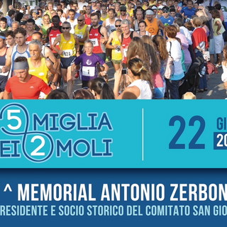 Imperia: tutto pronto per la ‘5 miglia dei due Moli 2 - Memorial Antonio Zerbone’ organizzata dal Marathon Club Imperia