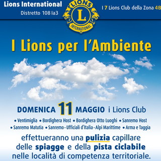 "Teniamo pulita la nostra Sanremo": domenica prossima iniziativa dei Lions per pulire la pista ciclabile