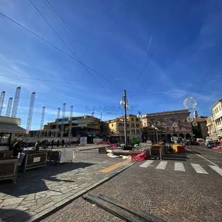 I lavori in piazza Colombo