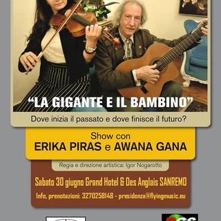 Sanremo: sabato va in scena “La Gigante e il bambino” con Awana Gana ed Erika Piras con raccolta fondi a favore di LILT