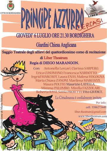 ‘Principe Azzurro Cercasi’, il nuovo saggio di recitazione di Liber Theatrum a Bordighera