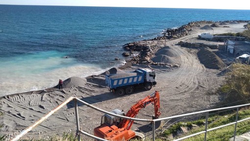 I lavori a Bussana, zona Torchi