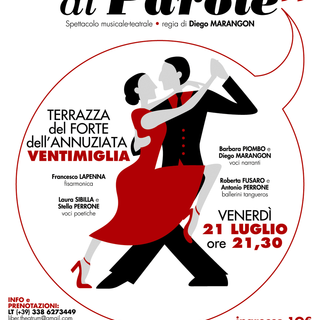 Ventimiglia: al Forte dell'Annunziata lo spettacolo “Un tango di parole”