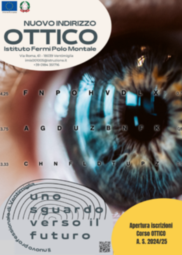 Istituto Fermi Polo Montale di Ventimiglia, scopri l’indirizzo ottico per un futuro... luminoso! Istituto Fermi Polo Montale di Ventimiglia, scopri l’indirizzo ottico per un futuro... luminoso!