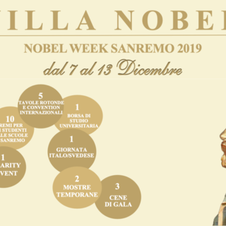 Sanremo: ecco il programma completo della Nobel Week, dal 7 al 13 dicembre i grandi nomi della cultura si danno appuntamento a Villa Nobel Sanremo: ecco il programma completo della Nobel Week, dal 7 al 13 dicembre i grandi nomi della cultura si danno appuntamento a Villa Nobel