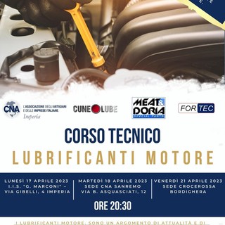 CNA Imperia: "In programma corso di formazione tecnica sui lubrificanti motore"