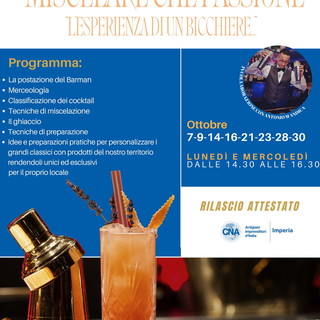 Con Imperia l'opportunità di fare il salto di qualità con 'Corso Barman - Miscelare che Passione!' Con Imperia l'opportunità di fare il salto di qualità con 'Corso Barman - Miscelare che Passione!'