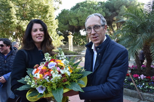 Alberto Biancheri con la conduttrice di 'Linea Verde', Daniela Ferolla Alberto Biancheri con la conduttrice di 'Linea Verde', Daniela Ferolla