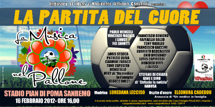 A Sanremo torna 'La Musica nel Pallone' con la formazione dei Dj di Radio Italia e quella dei Vip All Star A Sanremo torna 'La Musica nel Pallone' con la formazione dei Dj di Radio Italia e quella dei Vip All Star