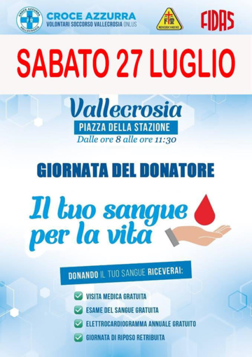 Vallecrosia: sabato la FIDAS organizza la Giornata della Donazione di Sangue