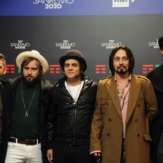 Le Vibrazioni in conferenza stampa all'Ariston