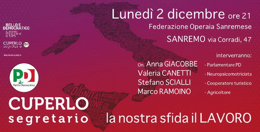Sanremo: stasera alla Federazione Operaia iniziativa sul lavoro del 'Comitato per Cuperlo'