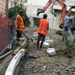 I lavori alla rotonda della Foce I lavori alla rotonda della Foce