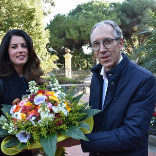 Alberto Biancheri con la conduttrice di 'Linea Verde', Daniela Ferolla Alberto Biancheri con la conduttrice di 'Linea Verde', Daniela Ferolla