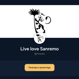 La lega ufficiale 'Live Love Sanremo' La lega ufficiale 'Live Love Sanremo'