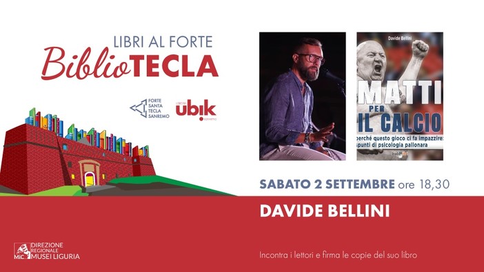 Sanremo: al Forte di Santa Tecla la presentazione del libro “Matti per il calcio” di Davide Bellini