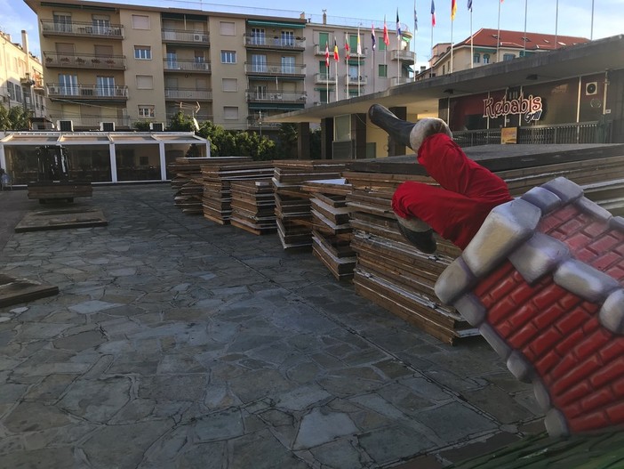 I lavori in piazza Colombo