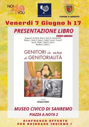 Sanremo: l’associazione Noi4You presenta il libro ‘Genitori in cerca di genitorialità’ Sanremo: l’associazione Noi4You presenta il libro ‘Genitori in cerca di genitorialità’
